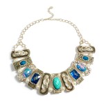 Odyssey Glam GemStone Bib Necklace